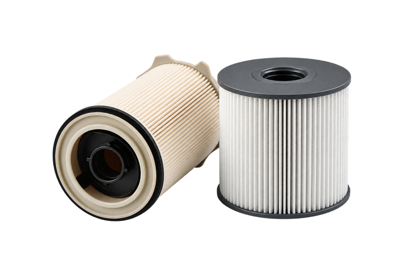 Illustrative pair of diesel fuel filter cartridges